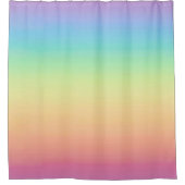 グラデーションなパステル調の虹 シャワーカーテン (正面)
