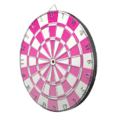 グラデーションなピンクおよび白 ダーツボード (正面右)