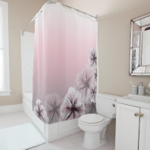 グラデーションなピンクの花の灰色白