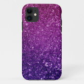 グラデーションなピンク及び紫色のグリッターの箱 Case-Mate iPhoneケース (裏面)