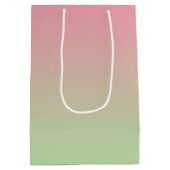 グラデーションなピンク及び緑 ミディアムペーパーバッグ (裏面)