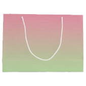 グラデーションなピンク及び緑 ラージペーパーバッグ (裏面)