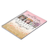 グラデーションな写真の格子を結婚するブライダルシャワーInstagram ノートブック (左側)