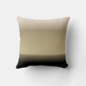 グラデーションな勾配を黒くするベージュ色の微妙な色合い クッション (裏面)