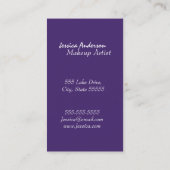 グラデーションな口紅のメーキャップアーティスト 名刺 (裏面)