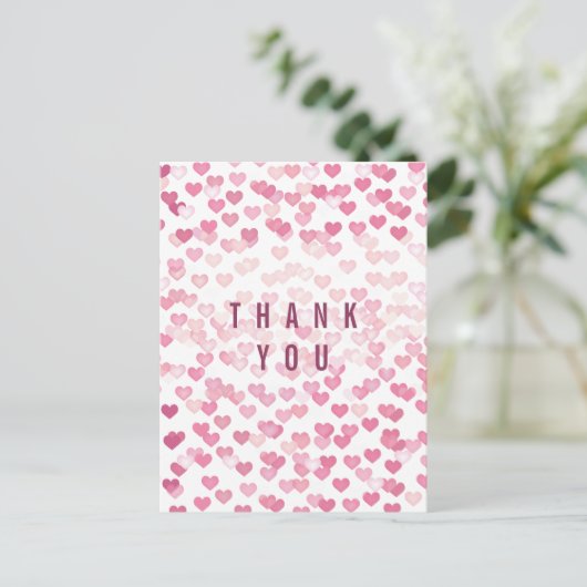 グラデーションな愛ハートは郵便はがき感謝していしています シーズンポストカード (スタンド正面)