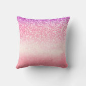 グラデーションな枕パーソナライズなユニコーンはグリッターの衰退します クッション (裏面)