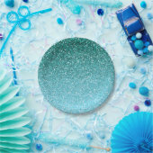 グラデーションな水のグリッター ペーパープレート (パーティー)