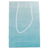 グラデーションな水の至福の水彩画 ミディアムペーパーバッグ (正面)