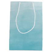 グラデーションな水の至福の水彩画 ミディアムペーパーバッグ (裏面)