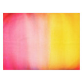 グラデーションな水彩画のカスタムなピンク及び黄色いテーブルクロス テーブルクロス (正面(横))