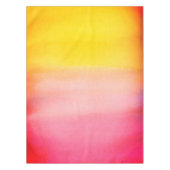 グラデーションな水彩画のカスタムなピンク及び黄色いテーブルクロス テーブルクロス (正面)