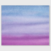 グラデーションな水彩画のカスタムな紫色か青い包装紙 ラッピングペーパー (フラット)