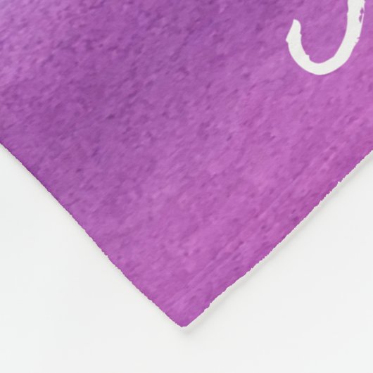 グラデーションな水彩画の名前をカスタムするの紫色かお守り毛布 フリースブランケット (角)