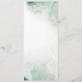 グラデーションな水彩画の夕食メニュー|緑 メニュー (裏面)