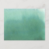 グラデーションな水彩画の結婚式の明細カード|の緑 エンクロージャーカード (裏面)
