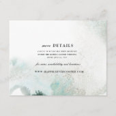 グラデーションな水彩画の結婚式の明細カード|の緑 エンクロージャーカード (正面)