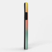 グラデーションな水彩画の質の日没の黄色のピンクのティール（緑がかった色） Case-Mate iPhoneケース (裏面/右)