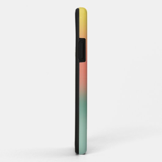 グラデーションな水彩画の質の日没の黄色のピンクのティール（緑がかった色） Case-Mate iPhoneケース (裏面/右)