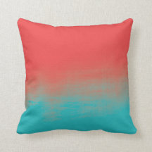 グラデーションな水彩画の質-ティール（緑がかった色）および珊瑚