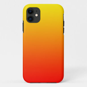 グラデーションな深紅の色への日没の勾配の黄色 iPhone 11 ケース