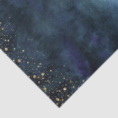 グラデーションな濃紺の金ゴールドの水彩画 薄葉紙 (詳細)