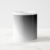 グラデーションな白黒 ジャンボコーヒーマグカップ (正面)