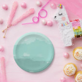 グラデーションな真新しい水彩画 ペーパープレート (パーティー)