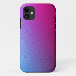 グラデーションな金属ピンクの紫色の青くカスタムな電話箱 iPhone 11 ケース