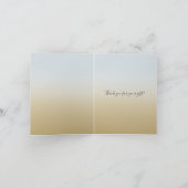 グラデーションな金色やし自由章の木は感謝していしています サンキューカード (内部)