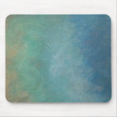 グラデーションな青緑の海の抽象芸術の絵を描くこと マウスパッド (正面)