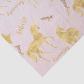 グラデーションな魔法の金ゴールドのユニコーン 薄葉紙 (詳細)