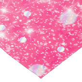 グラデーションな10代のなプレティーンの女の子のきらめくピンクのグリッター ショートテーブルランナー (コーナー)