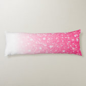 グラデーションな10代のなプレティーンの女の子のきらめくピンクのグリッター ボディピロー (裏面)