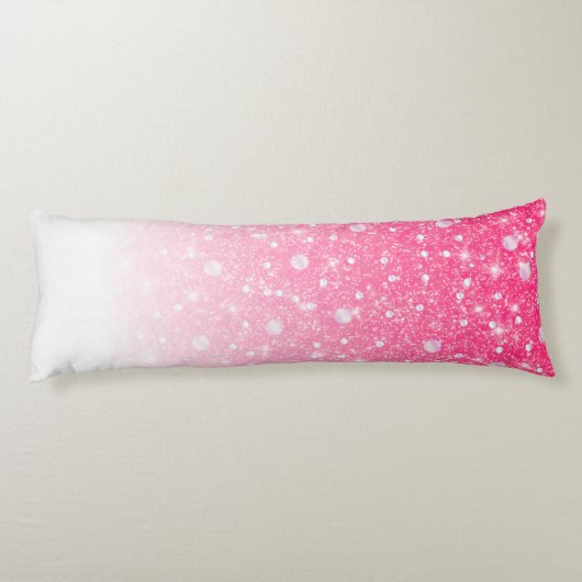 グラデーションな10代のなプレティーンの女の子のきらめくピンクのグリッター ボディピロー (裏面)