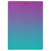 "グラデーションな"紫色およびティール（緑がかった色） クリップボード (裏面)