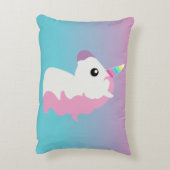 グラデーションなEmojiのユニコーンの枕 アクセントクッション (裏面(縦))