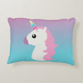 グラデーションなEmojiのユニコーンの枕 アクセントクッション (裏面)
