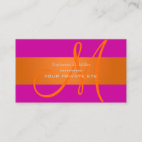 グラデーションのオレンジ色モノグラム/ディーカラー