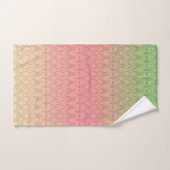グラデーションのソフトパステルカラー装飾用ピンクグリーン バスタオルセット (ハンドタオル)
