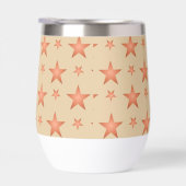 グラデーションのテラコッタオレンジ色の星模様 (右面)