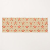 グラデーションのテラコッタオレンジ色の星模様 ヨガマット (正面(横))