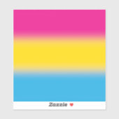 グラデーションのパンセクシャルプライドフラグカラフル- Pan Flag シール (シート)