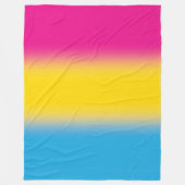 グラデーションのパンセクシャルプライドフラグカラフル- Pan Flag フリースブランケット (正面)