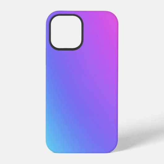グラデーションのピンク、紫、青 iPhoneケース (裏面)