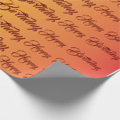 グラデーションの明るい誕生祝い ラッピングペーパー (角)