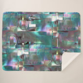 グラデーションの緑と、柔らかいネオンで色付きの重なり シェルパブランケット (正面(横))