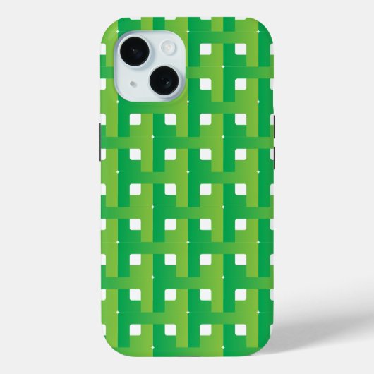 グラデーションの緑のレイヤーカラー Case-Mate iPhoneケース (裏面)