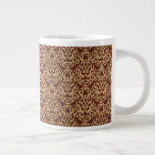 グラデーションの背景にダマスクパターン ジャンボコーヒーマグカップ (右)