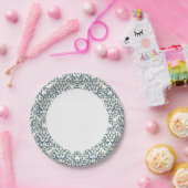 グラデーションの背景のダマスクパターン2 ペーパープレート (パーティー)